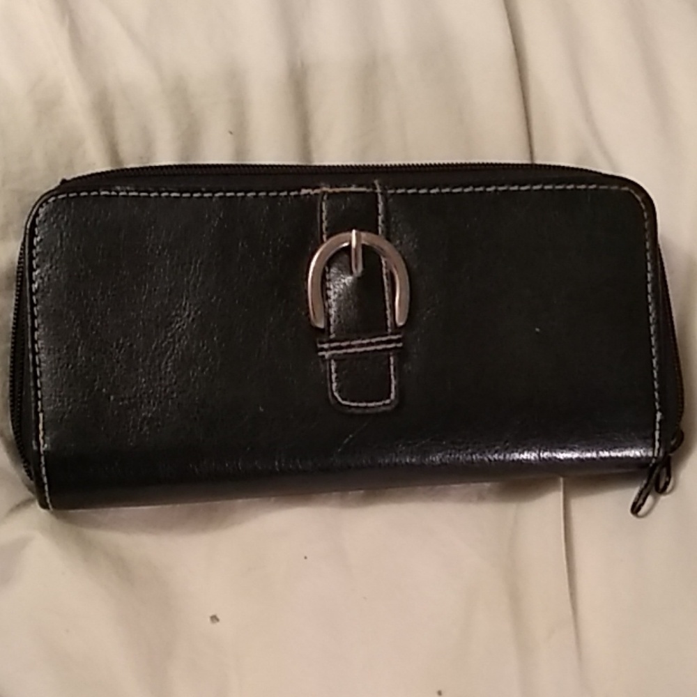 NWOT black organizer clutch wallet